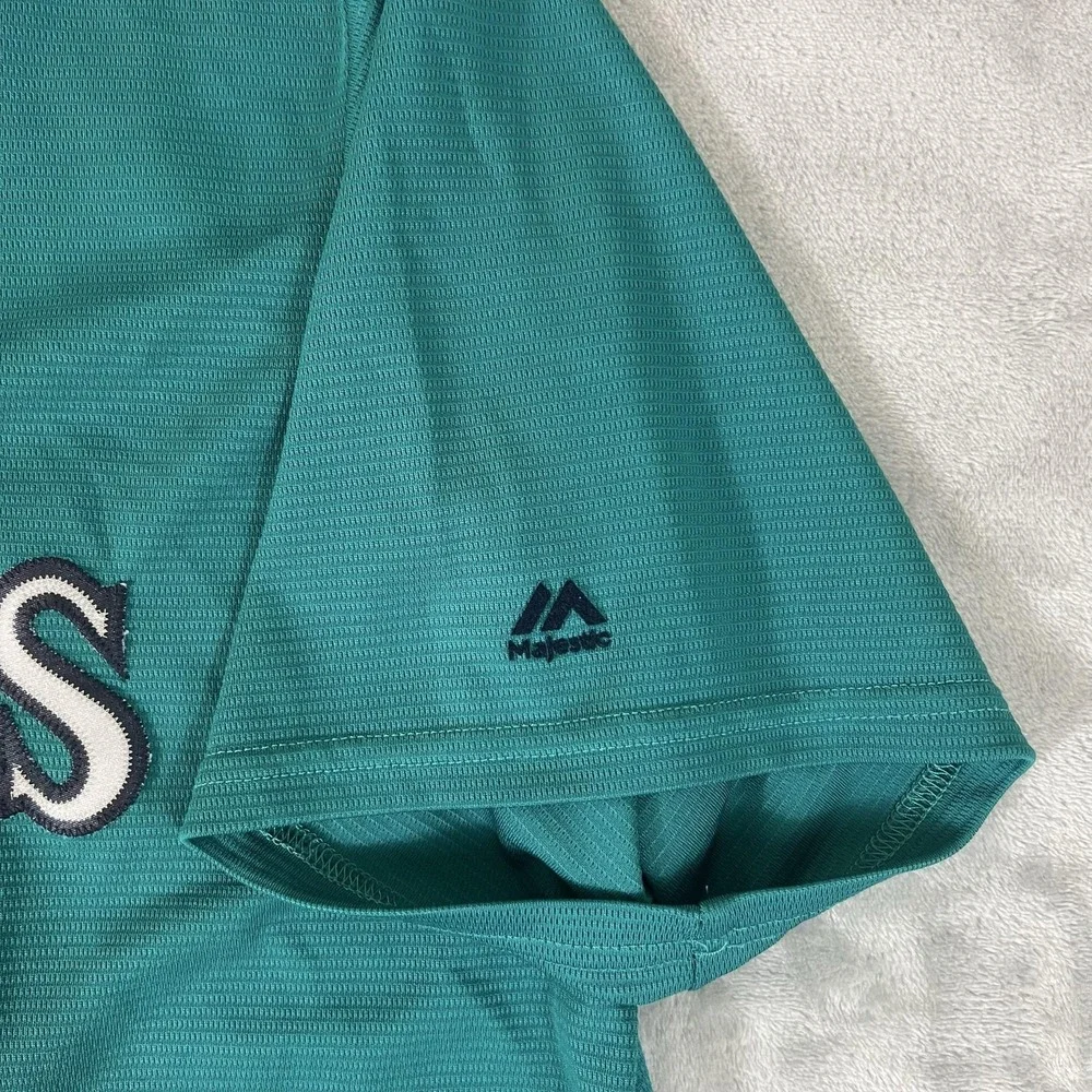 Robinson Cano #22 Seattle Mariners Stitched Majestic MLB Mens XL Jersey Teal